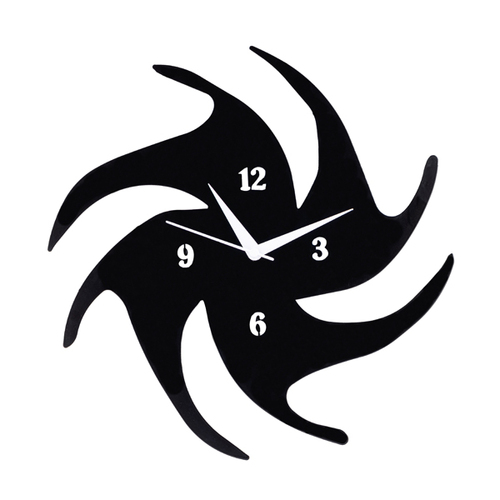 Black Abstract Volleyball Color Wooden Wall Clock