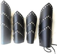 Nauticalmart Medieval Gothic Leather Arm Guard And Leg Guard Fully Wearable Adjustable Role Playing Armor Costume