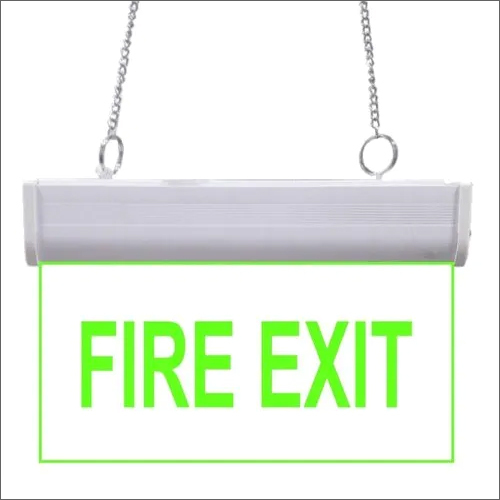 White And Green Acrylic Exit Led Sign Board