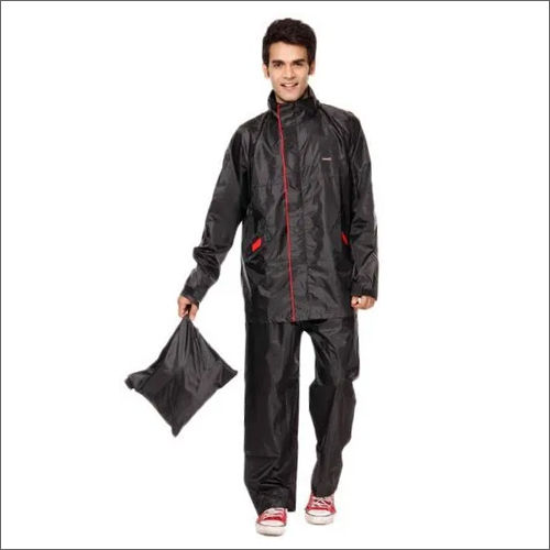 Black Pvc Staff Raincoat