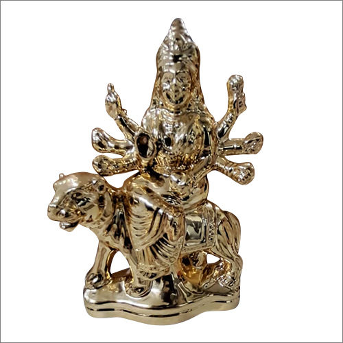 Durable Amabaji Mata And Durga Mata Gold Plated Ceramic Statue