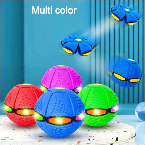 Football Flat Throw Disc - With 3 Led Light Flying Toys