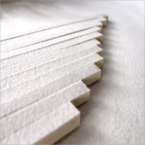 White Wool Felt Strip