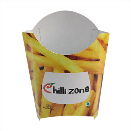 Yellow Paperboard French Fry Boxes
