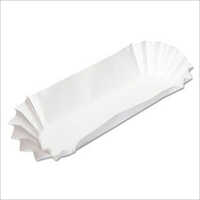 White Kraft Paper Hot Dog Tray