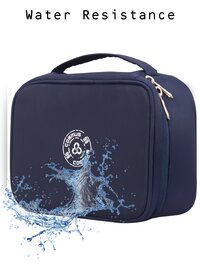 RUSSET Navy Blue Travel Makeup bag
