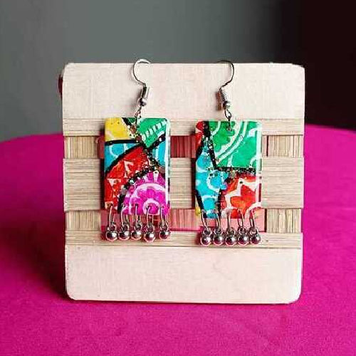 Flower Petal Resin Handmade Earrings Gender: Women