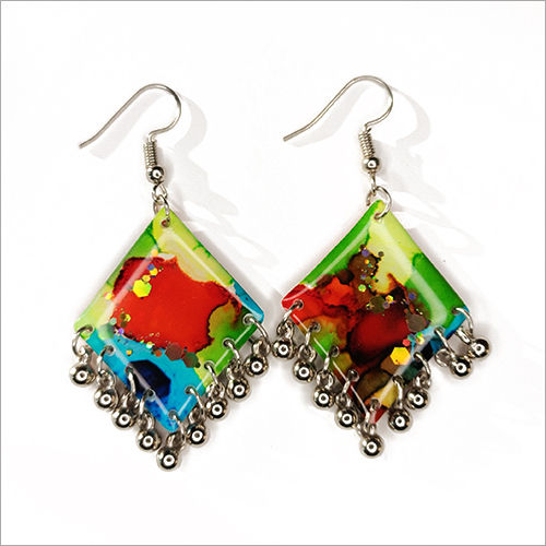 Ladies Multicolor Resin Handmade Earrings Gender: Women