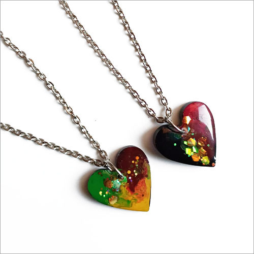 Resin Handmade Heart Shape Pendant Gender: Women