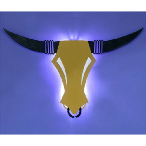 Bull Backlit Metal Wall Art