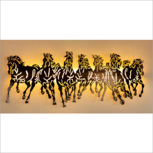 Seven Horses Backlit Metal Wall Decor