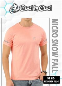 Mens Micro Snow Fall T-Shirt - Polyester Fabric, Available in Sizes S, M, L, XL | Perfect for Boys, Cool Winter Style