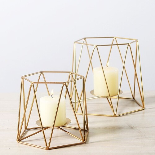 Golden Candle Holder for Decoration candle holder for home
