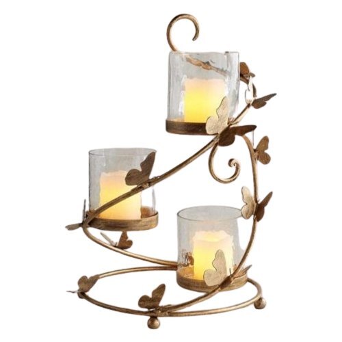 Metal Candle Stand Modern Candle Holder Stand 3 T Light