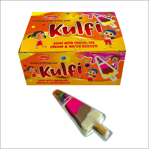 Sweet Kulfi Gem With Chocolate Cream And Wafer Biscuits