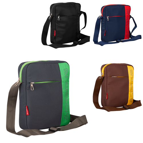 Grey+P.Green/Bk+Bk/Navy Red/Brown Yellow 10 Inches Ipad/Tablet Shoulder Side Sling Bag