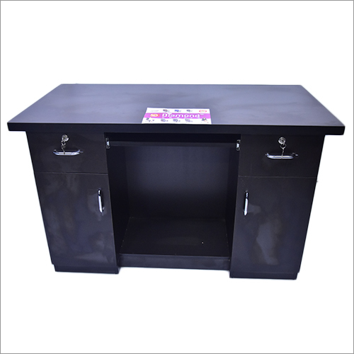 Black 2.6 X 4 X 2 Feet Wooden Executive Table