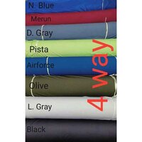 4 Way Lycra Fabrics - Polyester Lycra, 58-60" Width, Blue Color, 180-220 Gsm Weight | For Lowers, Trackpants, Trousers, T-shirts Usage