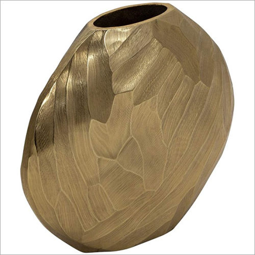 Gold Coated Aluminum Flower Vase