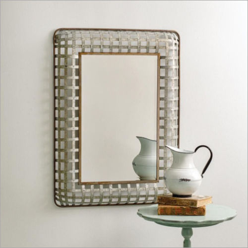 Antique Iron Wall Mirror Size: 60X40Cm