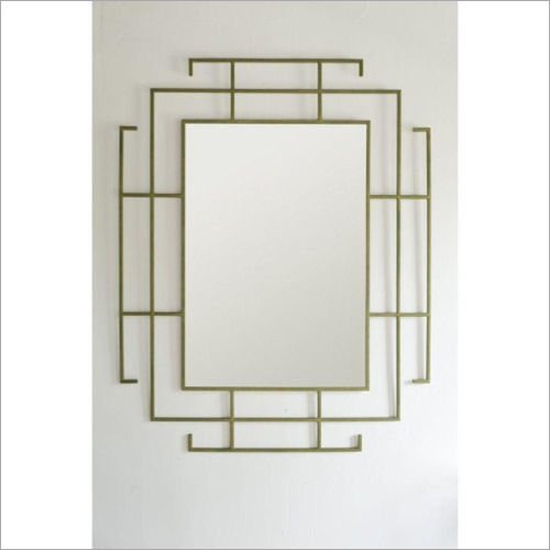 Golden Plain Iron Wall Mirror