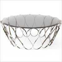 Fancy Glass Center Table - High-grade Glass & Metal, Compact Design, Durable Finishing, Easy To Clean