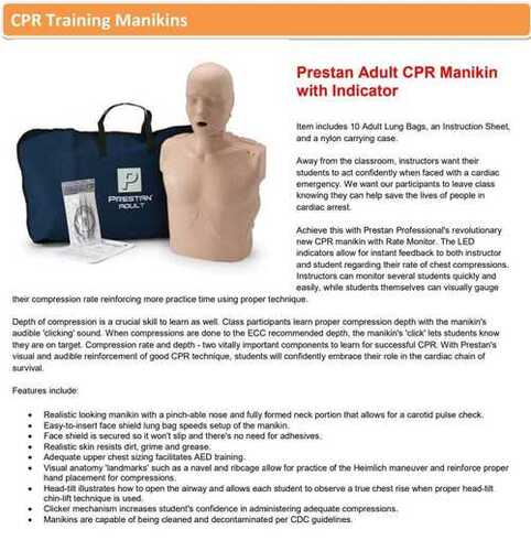 CPR MANIKIN ADULT