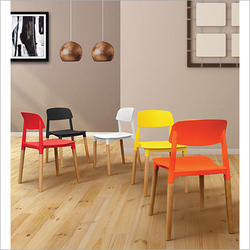 Neon Plastic Cafeteria Chair