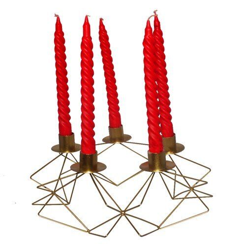 Round Shape Metal Candle Stand 5 Candle Stand