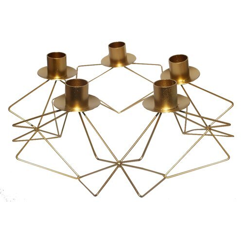 Round Shape Metal Candle Stand 5 Candle Stand
