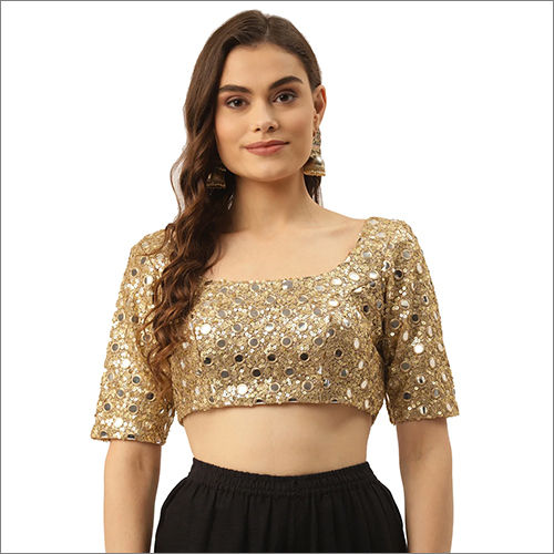 Gold Half Sleeve Blouse