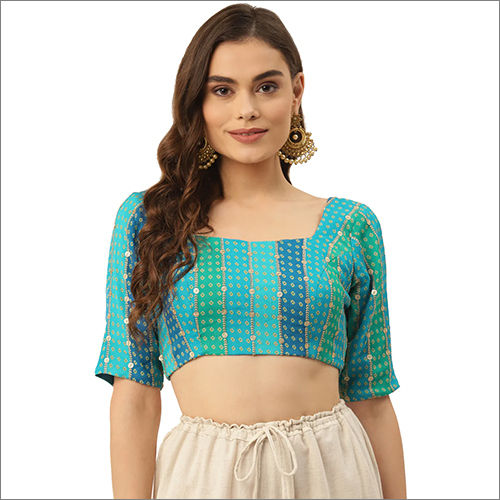 Bandhani Half Sleeve Blouse