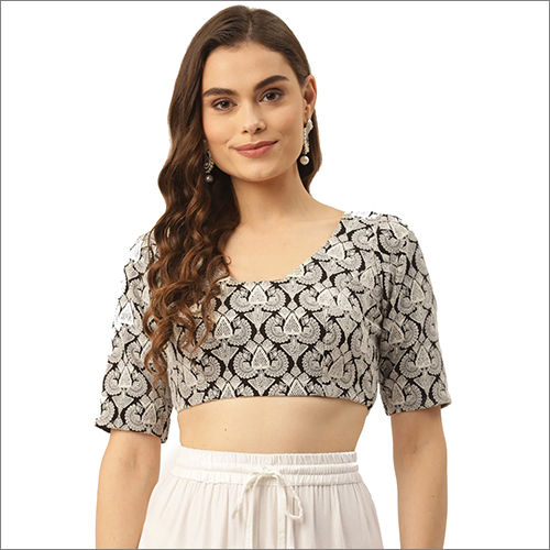 Ladies Printed Georgette Half Sleeve Blouse