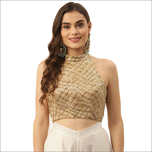 Party Wear Sleeveless Blouse