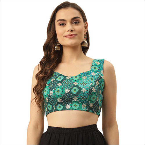 Ladies Bandhani Padded Sleeveless Blouse