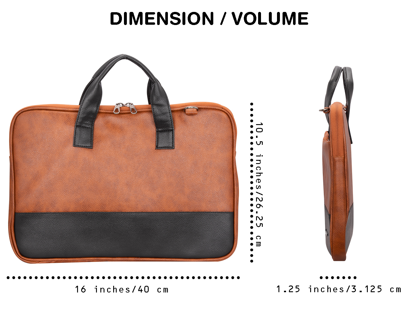 Pavilion PU Leather Lightweight Laptop Messenger Bag 15.6 Inches