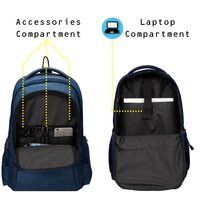 29 litres Blue Durable Linen Polyester Office Laptop Bag