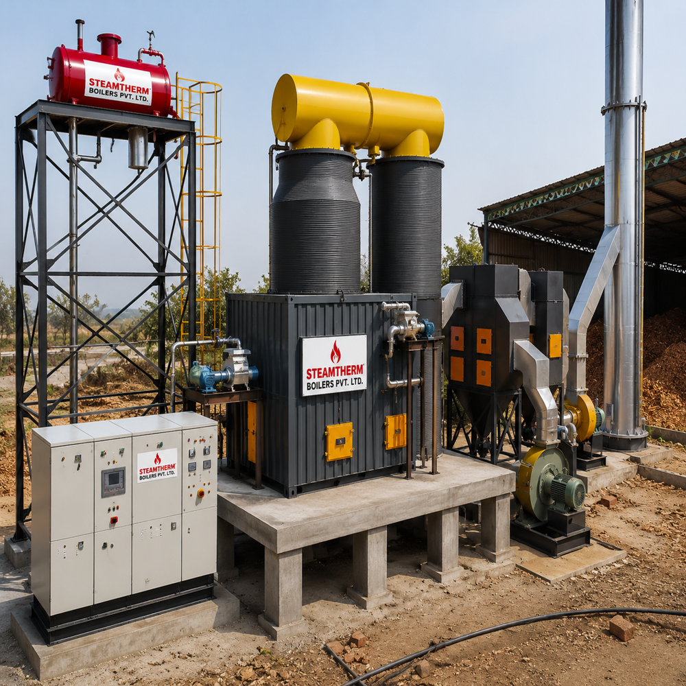 VFF Vertical Four FBC Thermic Fluid Heater
