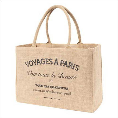Brown Printed Jute Bags