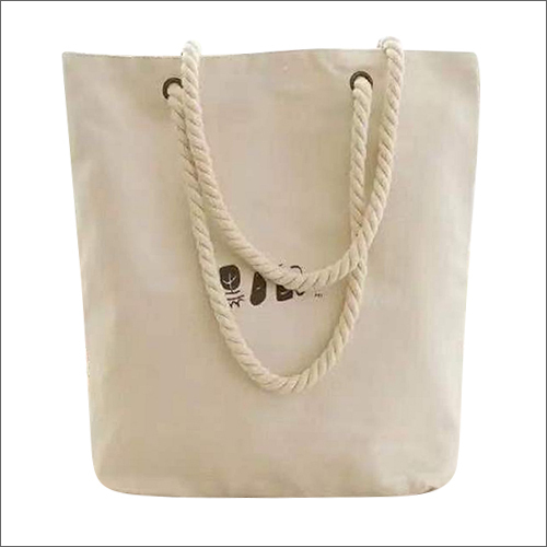 White Cotton Shoulder Hand Bags