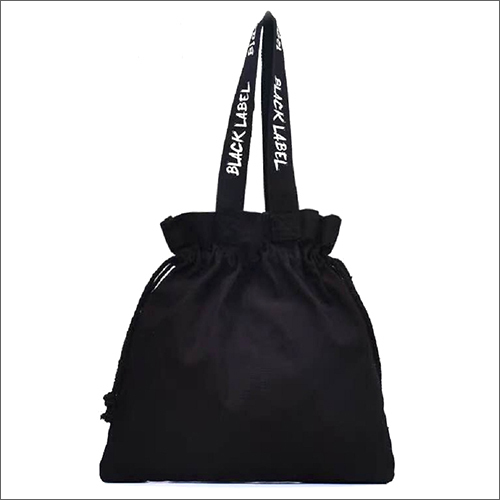 Black Cotton Hand Bags Size: Different Available