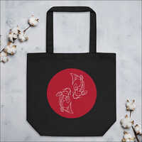 Cotton Printed Red Design With Black Fabric Bag Capacity: 25 Kg/hr