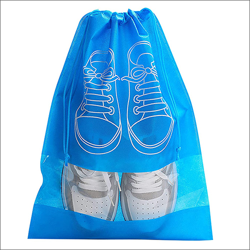 non woven shoe bag sky blue size 12 16 inch for use travel