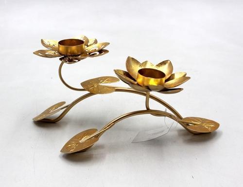 Metal Lotus Candle Holder