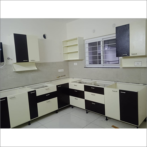 Durable L Shape Wooden Modular Kitchen