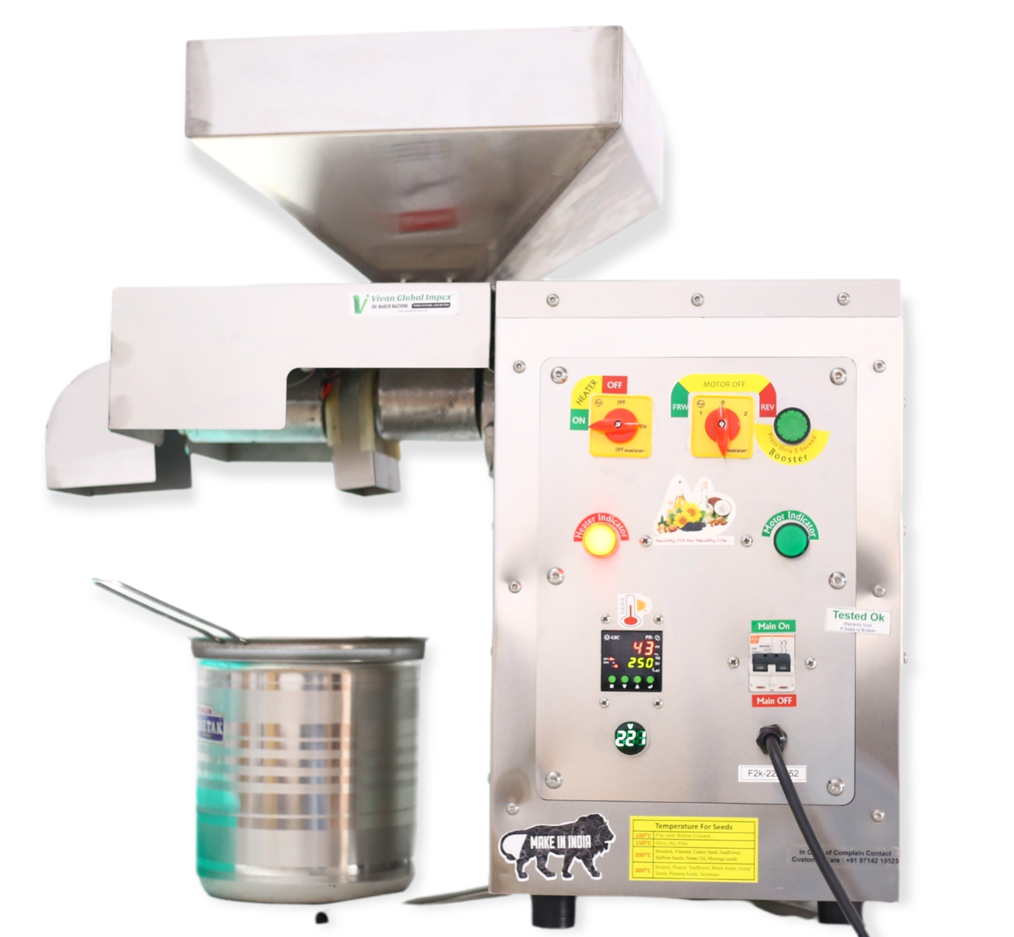 3600 Watt Oil Extraction machine for Commercial Use