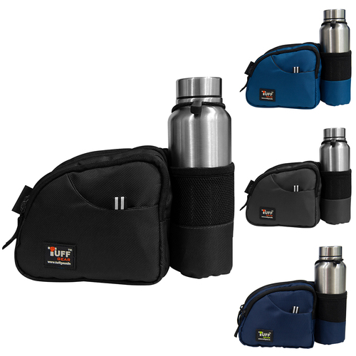 Venter Unisex Waist Bag with Water Bottle Holder