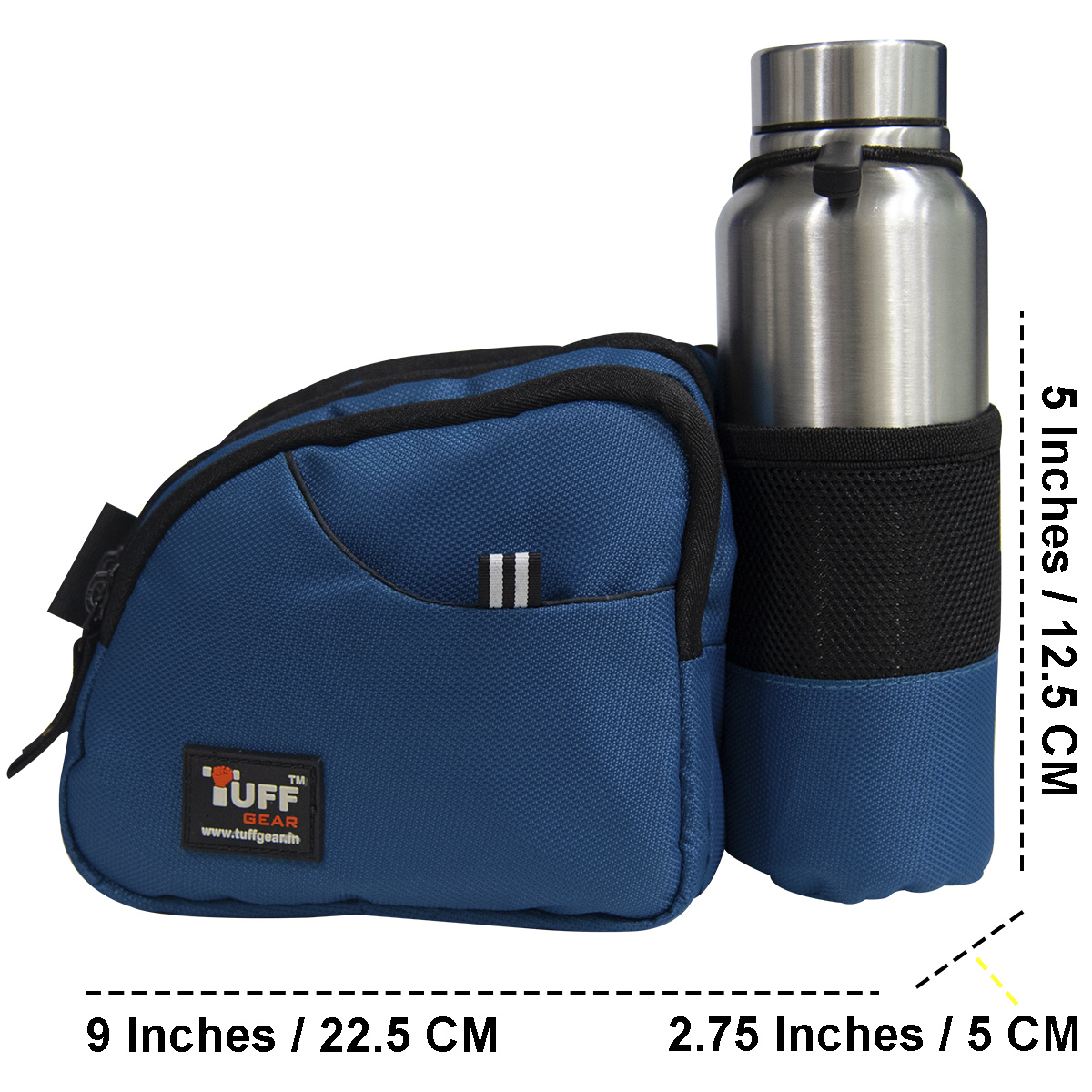 Venter Unisex Waist Bag with Water Bottle Holder