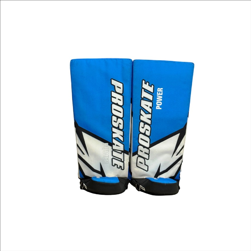 Proskate Protective Power Legguard Qhp 395a - Color: White With Blue/grey Accents