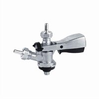 D Type Beer Keg Coupler - Color: Silver